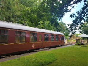 2 Bedroom Converted Saloon Coach in a Victorian Railway Station in Bredenbury near Bromyard, Herefordshire